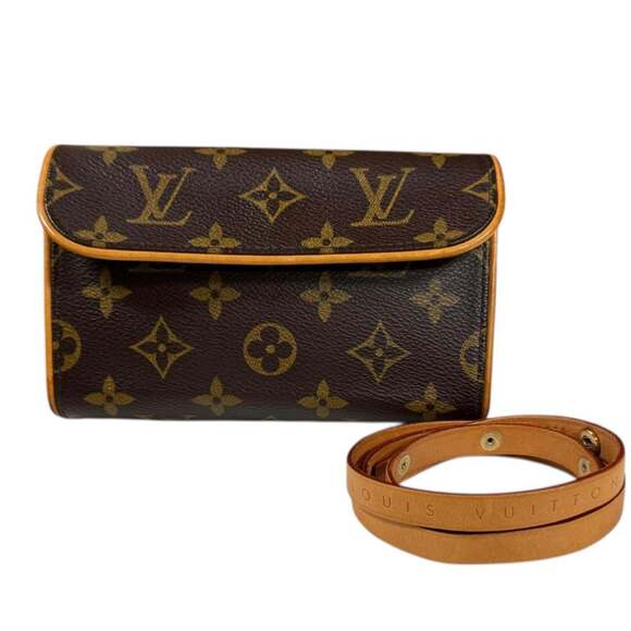 LOUIS VUITTON Authentic Brown Monogram Canvas Pochette Fanny Pack